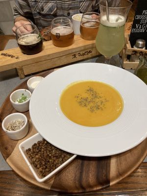 Vegetable soup with lentils  at The Sister in Brussels