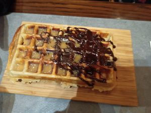 Choco white waffle at The Sister in Brussels