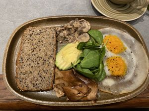 Vegan fried “egg"  at The Sister in Brussels