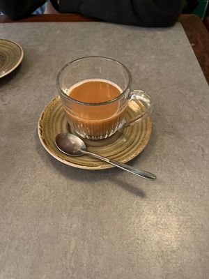 Coffee decaffed with oatmnilk  at The Sister in Brussels