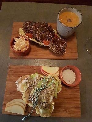 sweet wrap and sesame falafel wrap at The Sister in Brussels