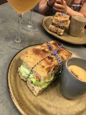 Focaccia sandwiches  at The Sister in Brussels