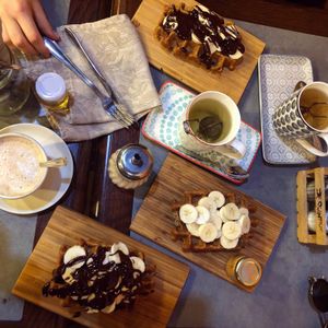 Vegan Belgian waffles.  at The Sister in Brussels