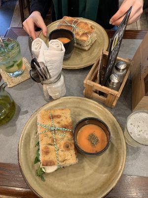 Focaccia sandwich  at The Sister in Brussels