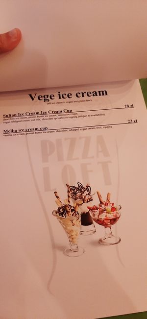 Desert at Pizza Loft in Krakow