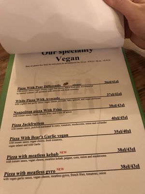 Menu 4 at Pizza Loft in Krakow