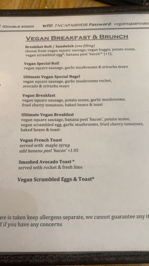 Great vegan choices  at Rose & Grant's in Glasgow