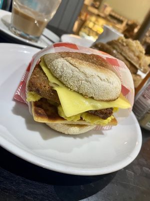 Vegan Breakfast Roll at Rose & Grant's in Glasgow