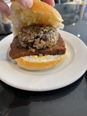 Vegan sausage and vegan haggis 😍  at Rose & Grant's in Glasgow