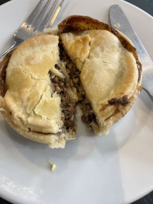 Vegan Scotch pie  at Rose & Grant's in Glasgow