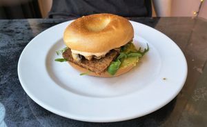 Ultimate Vegan Bagel at Rose & Grant's in Glasgow