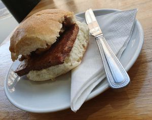 Vegan Square Sausage (vegan special) at Rose & Grant's in Glasgow