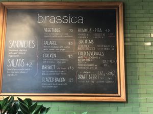 Menu at Brassica in Columbus