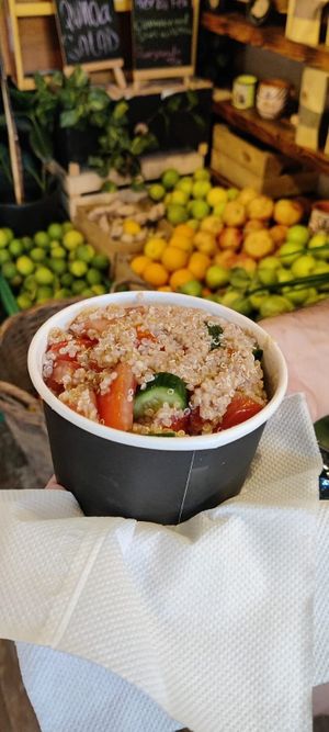 Quinoa salad at We Farm in Amman