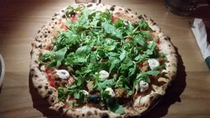 Vegan cheese and sausage! at Paulie Gee's in Columbus