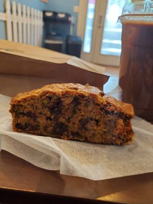 Zucchini bread at Agora Downtown Coffee Shop in Fredericksburg