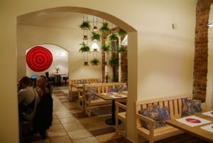 Restaurant's interior at veganka in Katowice