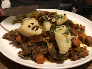 vegetable and mushrooms stew  at veganka in Katowice