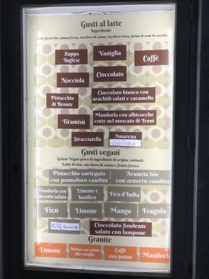 Vegan flavours  at Bar Fod in Cisternino