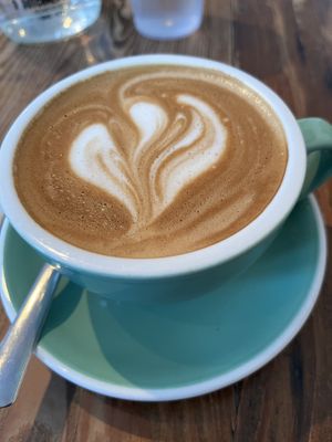 Oat latte #Veganuary at Main Street Cafe in Revelstoke