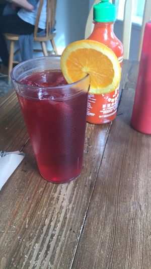Hibiscus ice tea at Main Street Cafe in Revelstoke