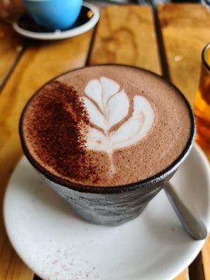 Hot chocolate at Particle Cafe in Avondale Heights