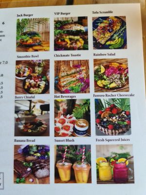 Visual menu at Particle Cafe in Avondale Heights