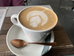 Oat Latte  at Particle Cafe in Avondale Heights