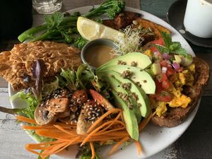 Roasted pumpkin salad. Very good!   at Particle Cafe in Avondale Heights