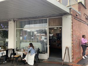 Cafe front  at Particle Cafe in Avondale Heights