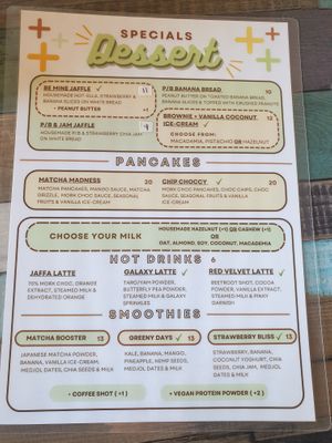 Menu April 2023 at Particle Cafe in Avondale Heights