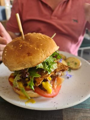 VIP burger at Particle Cafe in Avondale Heights