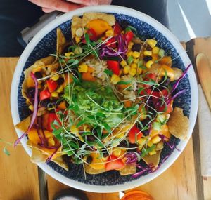 Nacho bowl at Particle Cafe in Avondale Heights