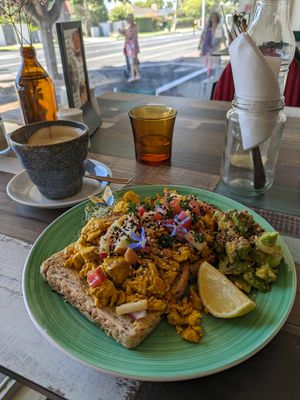 Beautiful tofu scramble! at Particle Cafe in Avondale Heights