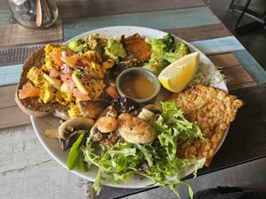 Vegie patch at Particle Cafe in Avondale Heights