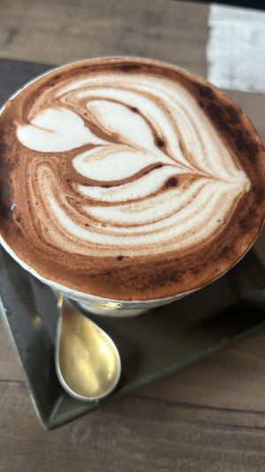 Hot chocolate oat milkk  at Particle Cafe in Avondale Heights