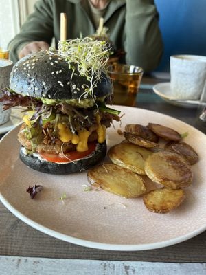 Great burgers   at Particle Cafe in Avondale Heights