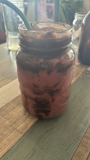 Iced Turkish delight  at Particle Cafe in Avondale Heights