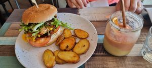 VIP burger at Particle Cafe in Avondale Heights