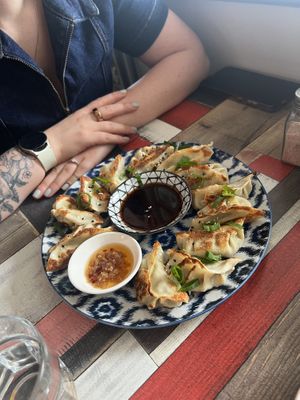 Dumplings  at Particle Cafe in Avondale Heights