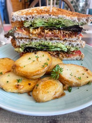 BLAT with oven fries at Particle Cafe in Avondale Heights