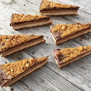 Ferrero Rocher raw cheesecake  at Particle Cafe in Avondale Heights