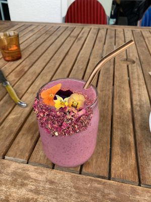 Berry smoothie at Particle Cafe in Avondale Heights