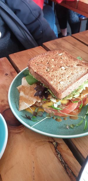 Blat with added cheese at Particle Cafe in Avondale Heights
