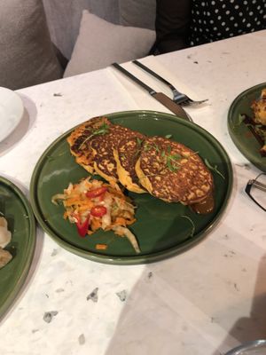 Kimchi pancake at Stem & Glory in Cambridge