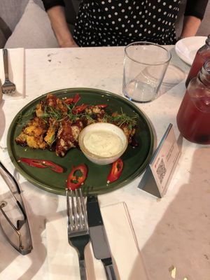 Cauliflower wings  at Stem & Glory in Cambridge