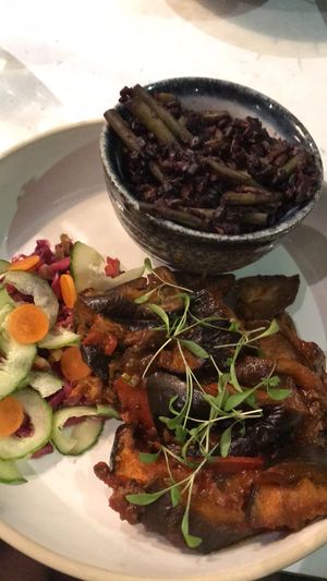 Delicious aubergine! at Stem & Glory in Cambridge