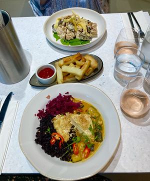 Katsu curry & GF gnocchi  at Stem & Glory in Cambridge