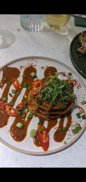 Kimchi pancake at Stem & Glory in Cambridge