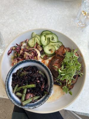 Komchi rice with aubergine (Really good!)  at Stem & Glory in Cambridge